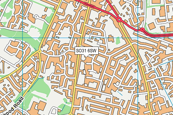 SO31 6SW map - OS VectorMap District (Ordnance Survey)