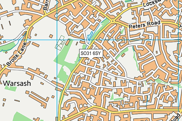 SO31 6SY map - OS VectorMap District (Ordnance Survey)
