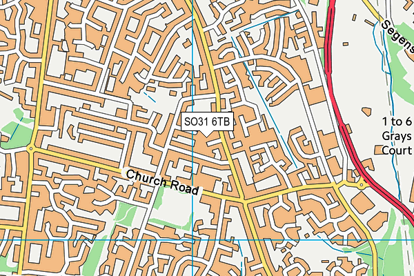 SO31 6TB map - OS VectorMap District (Ordnance Survey)