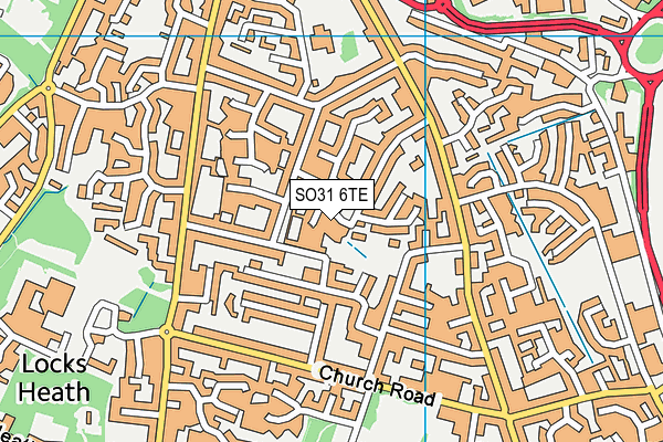 SO31 6TE map - OS VectorMap District (Ordnance Survey)