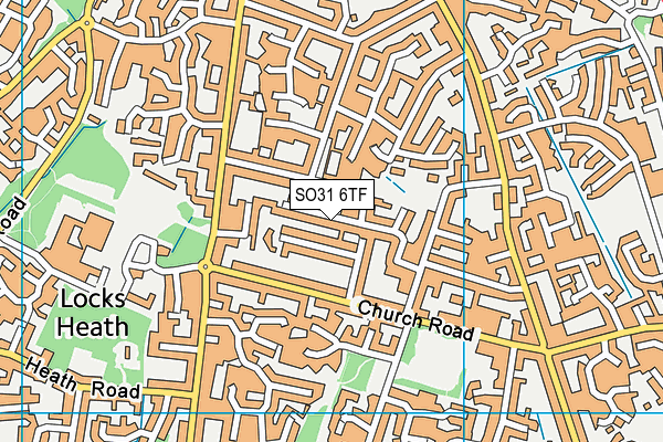 SO31 6TF map - OS VectorMap District (Ordnance Survey)