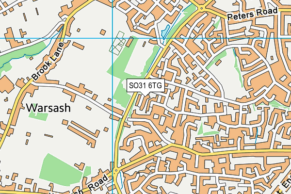 SO31 6TG map - OS VectorMap District (Ordnance Survey)