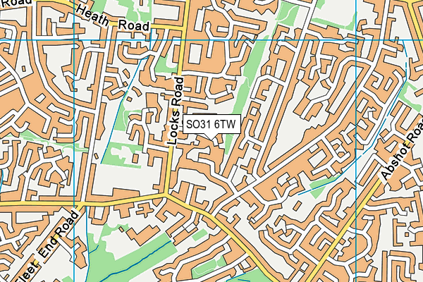SO31 6TW map - OS VectorMap District (Ordnance Survey)