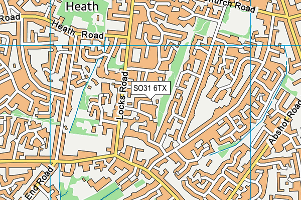 SO31 6TX map - OS VectorMap District (Ordnance Survey)