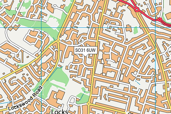 SO31 6UW map - OS VectorMap District (Ordnance Survey)