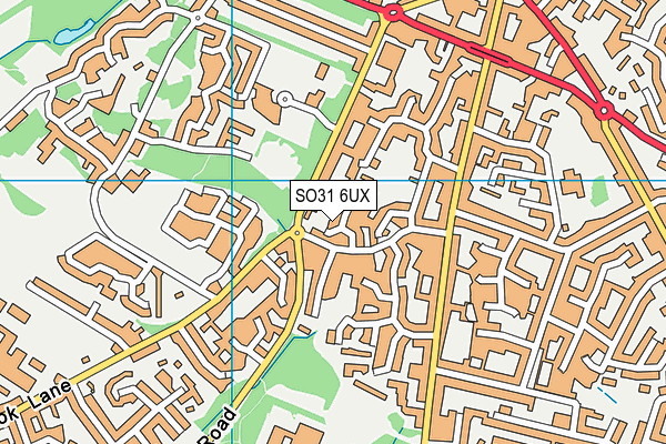 SO31 6UX map - OS VectorMap District (Ordnance Survey)