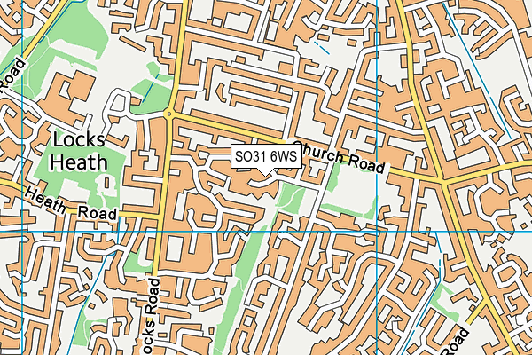 SO31 6WS map - OS VectorMap District (Ordnance Survey)