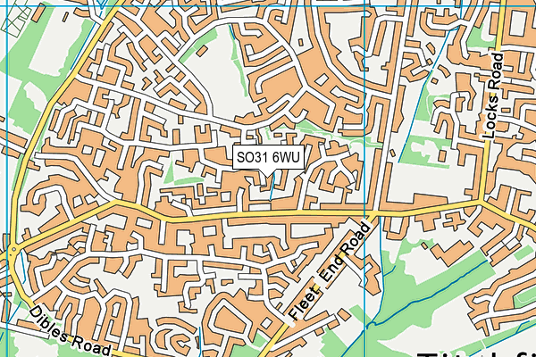 SO31 6WU map - OS VectorMap District (Ordnance Survey)