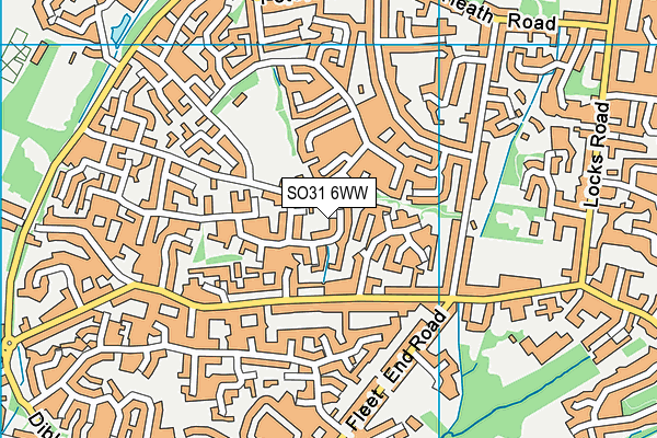 SO31 6WW map - OS VectorMap District (Ordnance Survey)