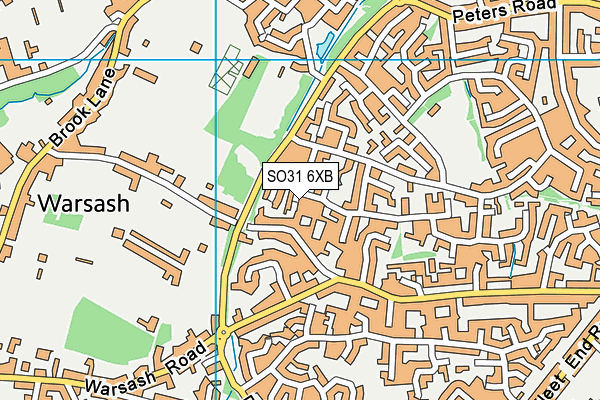 SO31 6XB map - OS VectorMap District (Ordnance Survey)
