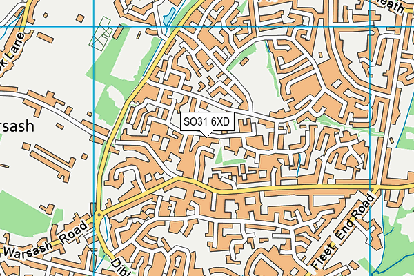 SO31 6XD map - OS VectorMap District (Ordnance Survey)