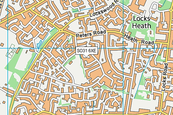 SO31 6XE map - OS VectorMap District (Ordnance Survey)