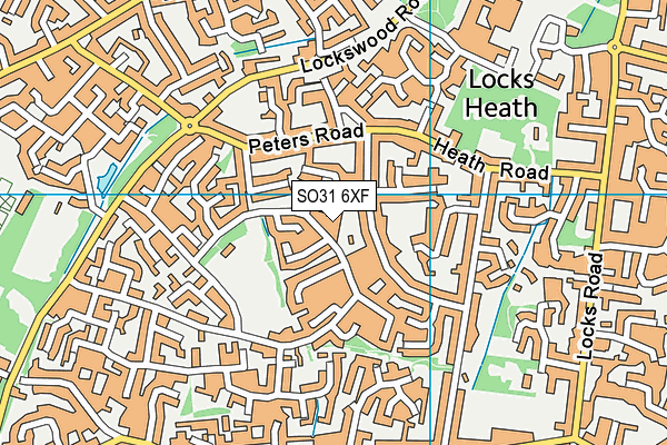 SO31 6XF map - OS VectorMap District (Ordnance Survey)