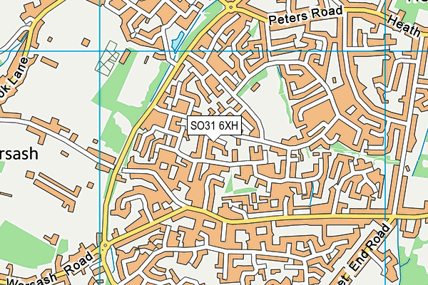 SO31 6XH map - OS VectorMap District (Ordnance Survey)