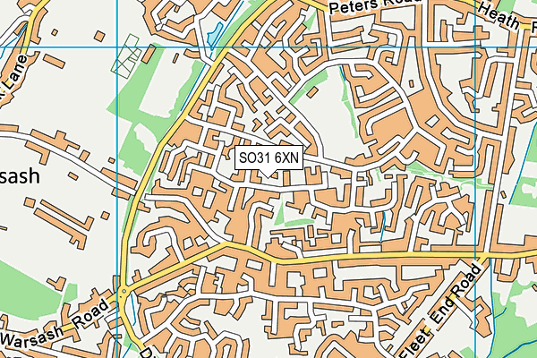 SO31 6XN map - OS VectorMap District (Ordnance Survey)
