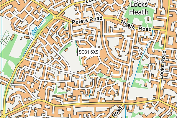 SO31 6XS map - OS VectorMap District (Ordnance Survey)