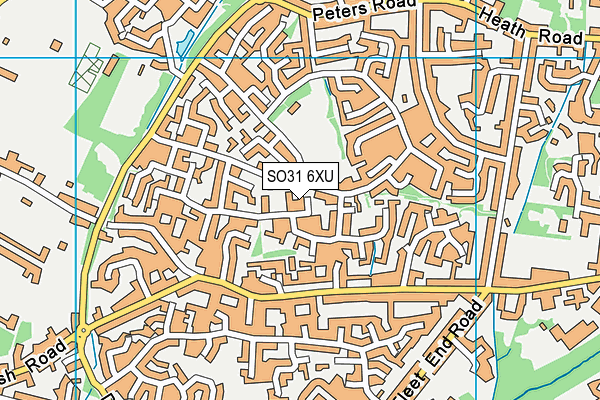 SO31 6XU map - OS VectorMap District (Ordnance Survey)