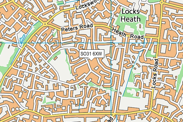 SO31 6XW map - OS VectorMap District (Ordnance Survey)
