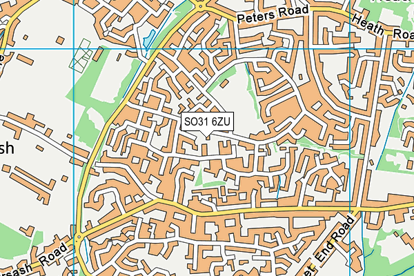 SO31 6ZU map - OS VectorMap District (Ordnance Survey)