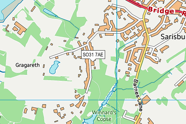 SO31 7AE map - OS VectorMap District (Ordnance Survey)