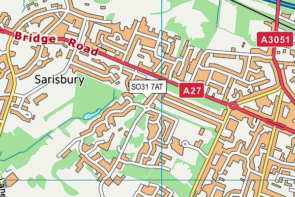 SO31 7AT map - OS VectorMap District (Ordnance Survey)