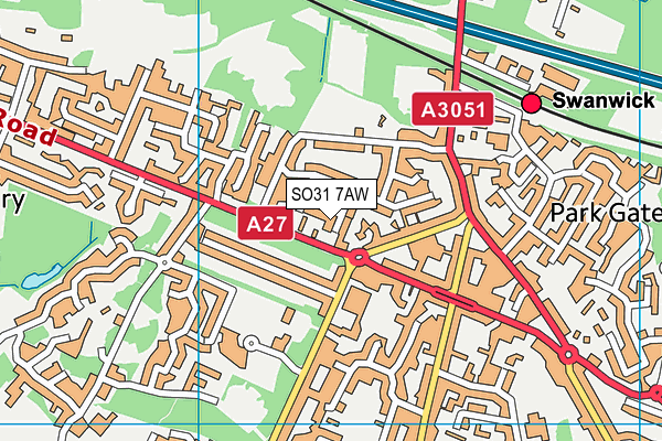 SO31 7AW map - OS VectorMap District (Ordnance Survey)