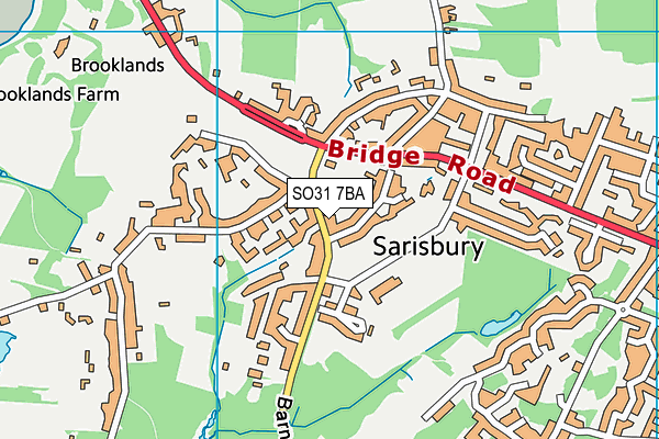 SO31 7BA map - OS VectorMap District (Ordnance Survey)