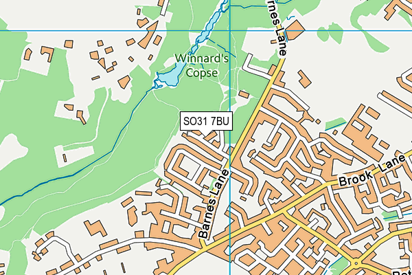 SO31 7BU map - OS VectorMap District (Ordnance Survey)