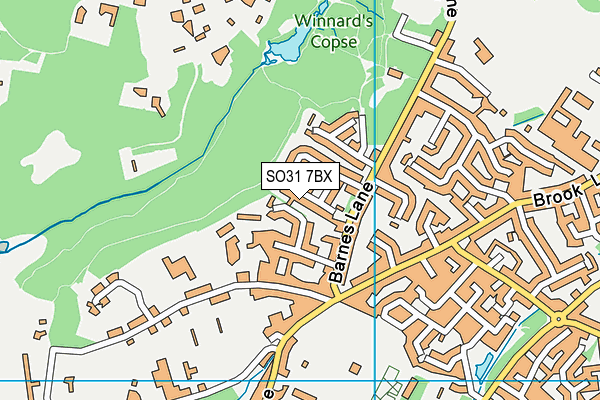 SO31 7BX map - OS VectorMap District (Ordnance Survey)
