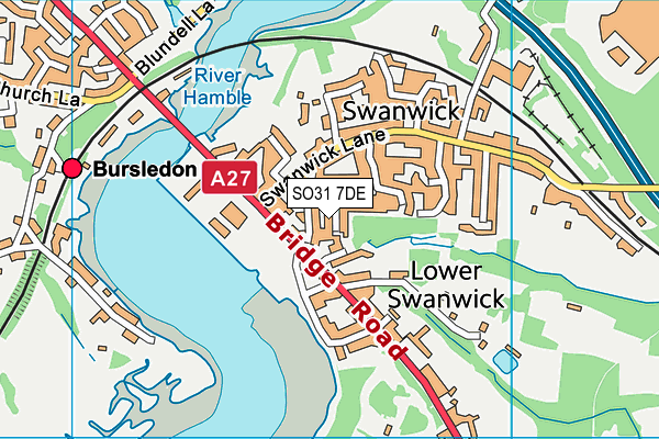 SO31 7DE map - OS VectorMap District (Ordnance Survey)