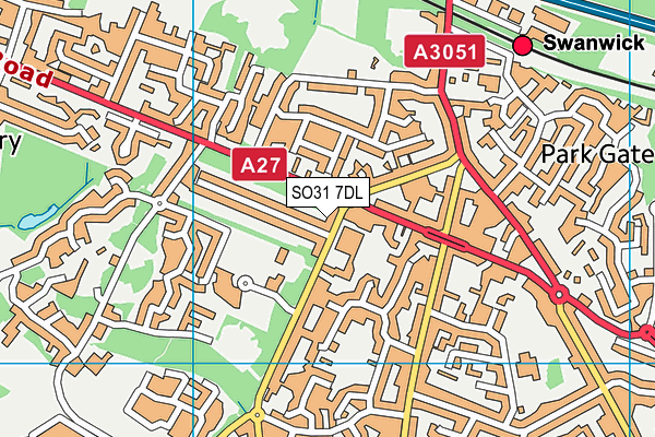 SO31 7DL map - OS VectorMap District (Ordnance Survey)