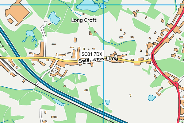 SO31 7DX map - OS VectorMap District (Ordnance Survey)