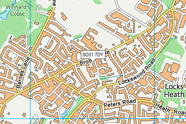 SO31 7DY map - OS VectorMap District (Ordnance Survey)