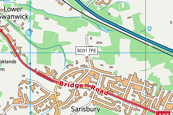 SO31 7FE map - OS VectorMap District (Ordnance Survey)