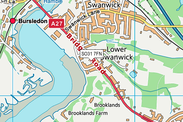 SO31 7FN map - OS VectorMap District (Ordnance Survey)