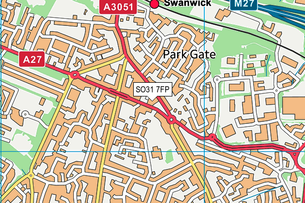 SO31 7FP map - OS VectorMap District (Ordnance Survey)