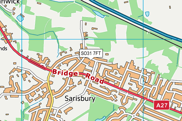 SO31 7FT map - OS VectorMap District (Ordnance Survey)