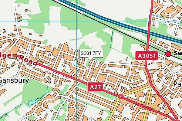 SO31 7FY map - OS VectorMap District (Ordnance Survey)