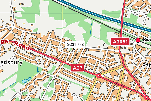 SO31 7FZ map - OS VectorMap District (Ordnance Survey)