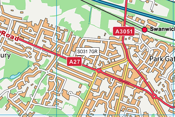 SO31 7GR map - OS VectorMap District (Ordnance Survey)