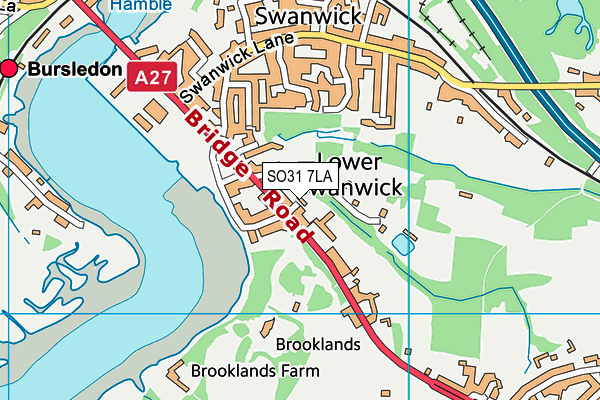 SO31 7LA map - OS VectorMap District (Ordnance Survey)