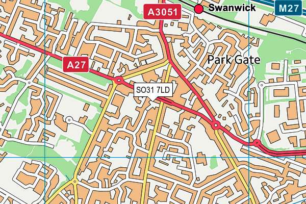 SO31 7LD map - OS VectorMap District (Ordnance Survey)