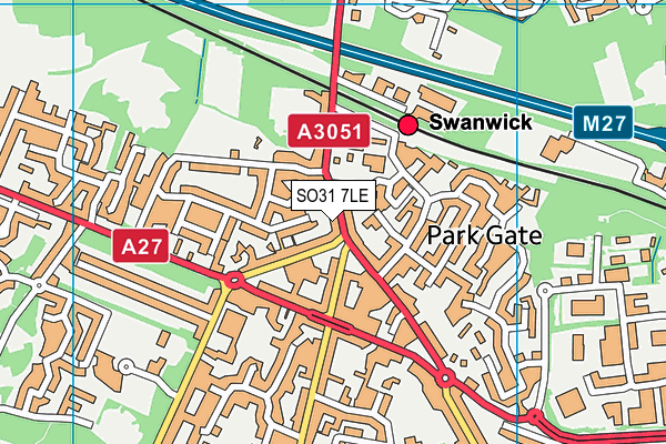 SO31 7LE map - OS VectorMap District (Ordnance Survey)