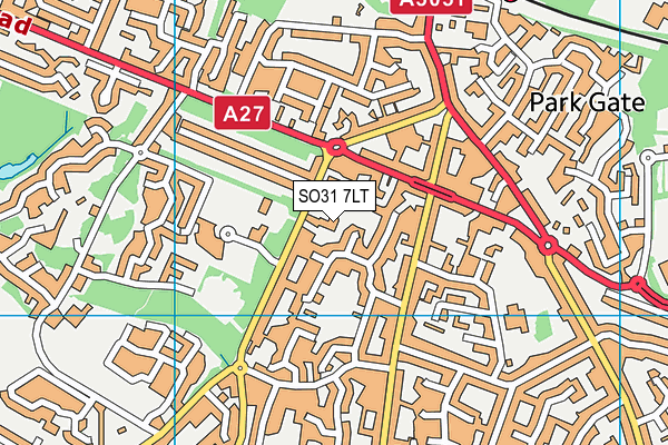 SO31 7LT map - OS VectorMap District (Ordnance Survey)