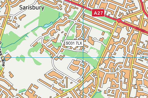 SO31 7LX map - OS VectorMap District (Ordnance Survey)