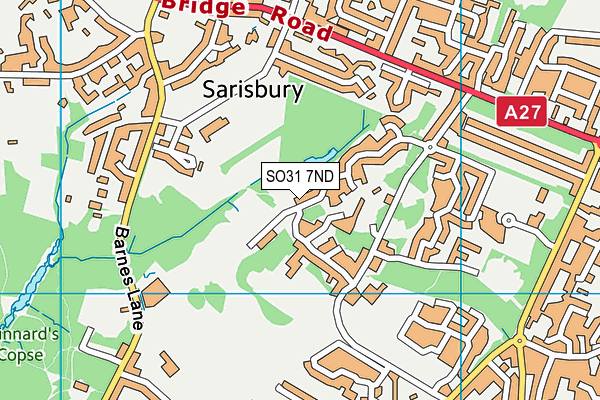 SO31 7ND map - OS VectorMap District (Ordnance Survey)