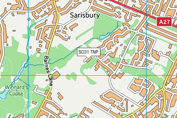 SO31 7NP map - OS VectorMap District (Ordnance Survey)