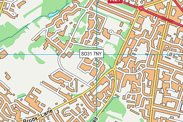 SO31 7NY map - OS VectorMap District (Ordnance Survey)