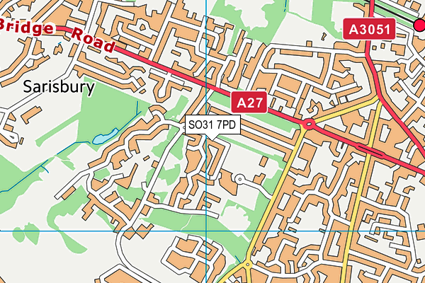 SO31 7PD map - OS VectorMap District (Ordnance Survey)