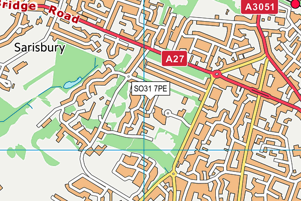 SO31 7PE map - OS VectorMap District (Ordnance Survey)